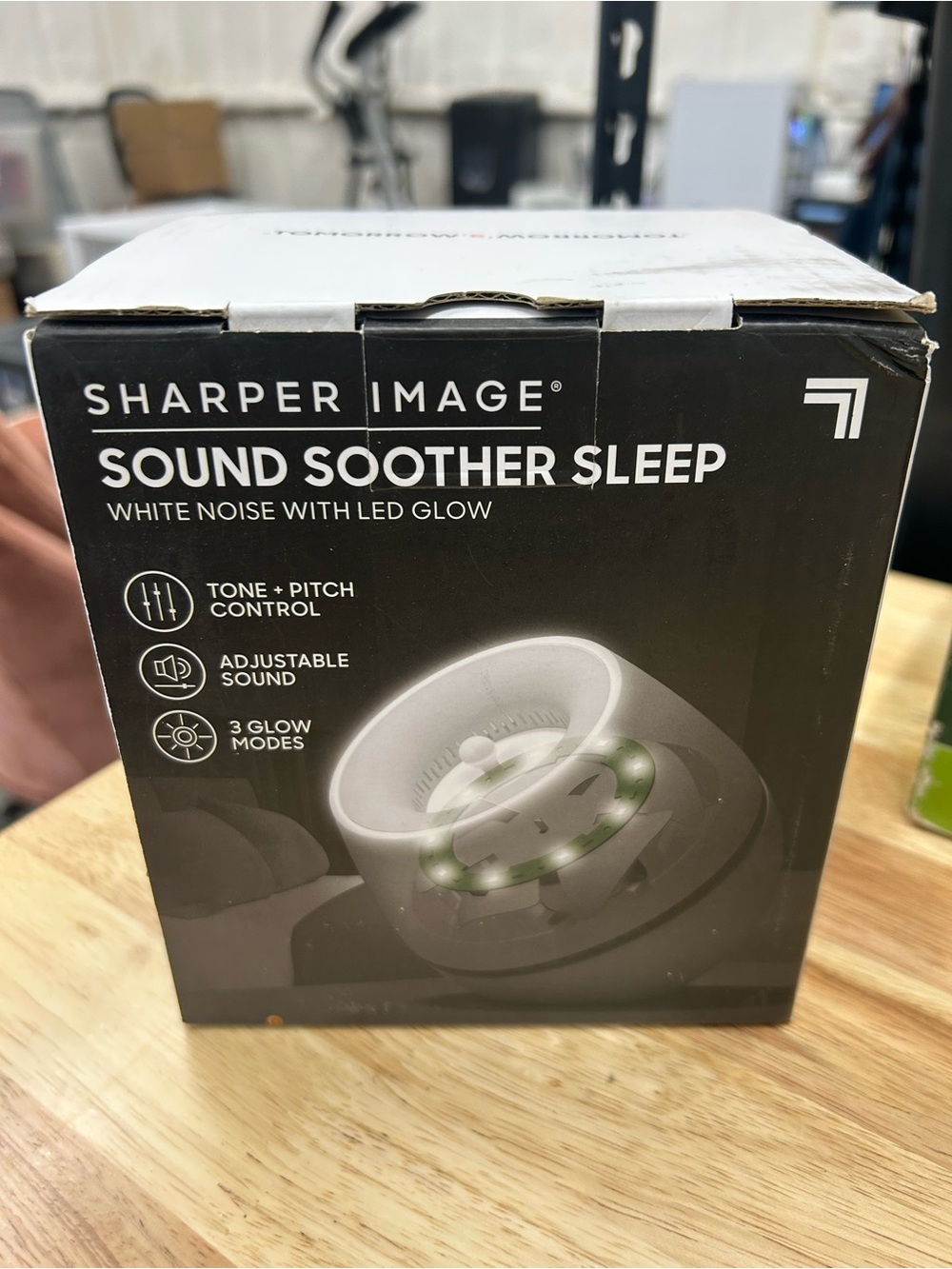 Sharper Image, Sound Soother Sleep, white noise w/LED Glow, New